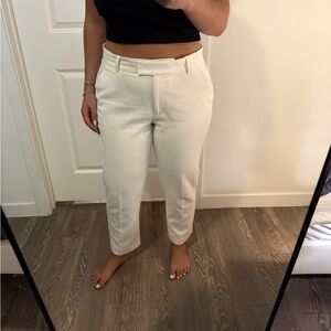 Abercrombie & Fitch Cream Straight Leg Pants